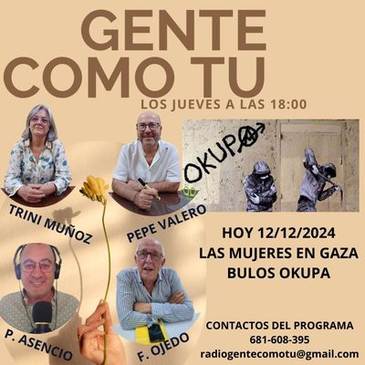 Cartel del programa: OKUPAS BULOS-MUJERES EN GAZA