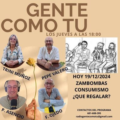 Cartel del programa: ZAMBOMBAS-CONSUMISMO-¿QUE REGALAR?