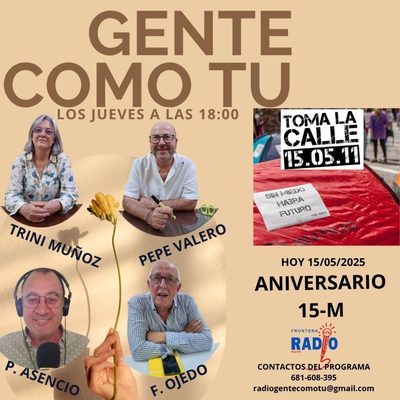Cartel del programa: TOMA LA CALLE 15-M-MARIANNA ZUNGRI-ELENA RODRIGUEZ-PAULA DOMINGUEZ-NATALIA ALMODOVAR