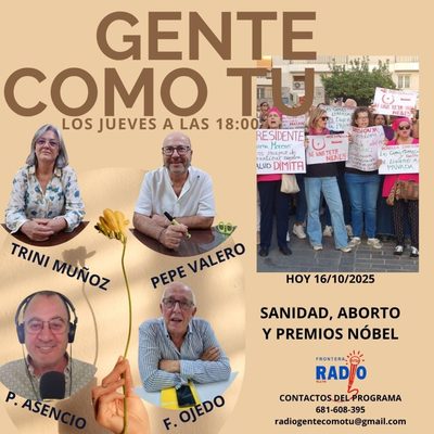 Cartel del programa: HOY EN GENTE COMO TU ACTUALIDAD, DERECHOS Y MUSICA AFRICANA