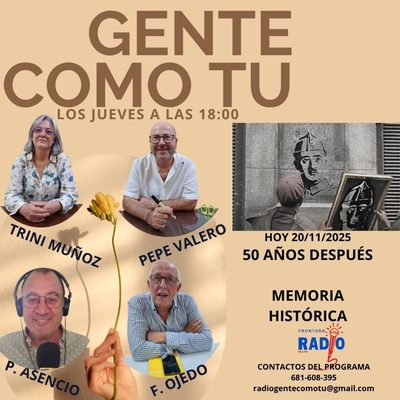Cartel del programa: 50 AÑOS DESPUES: MEMORIA HISTORICA