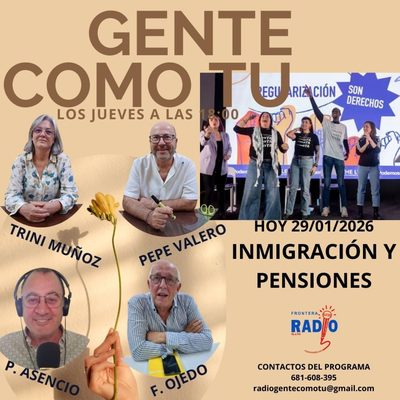 Cartel del programa: INMIGRACION Y PENSIONES