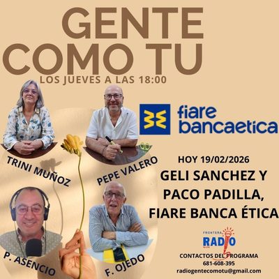 Cartel del programa: GELI SANCHEZ Y PACO PADILLA, FIARE BANCA ÉTICA