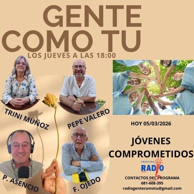 Cartel del programa: DANIEL ENCARNACION, ANGELA RODRIGUEZ Y DAVID GARCIA, JÓVENES COMPROMETIDOS