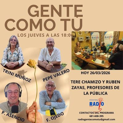 Cartel del programa: TERE CHAMIZO Y RUBEN ZAYAS, PROFESORES DE LA PÚBLICA