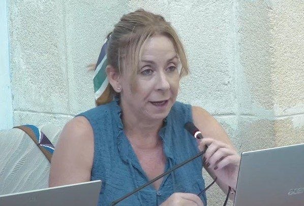 Tere Chamizo durante una intervención sobre vivienda